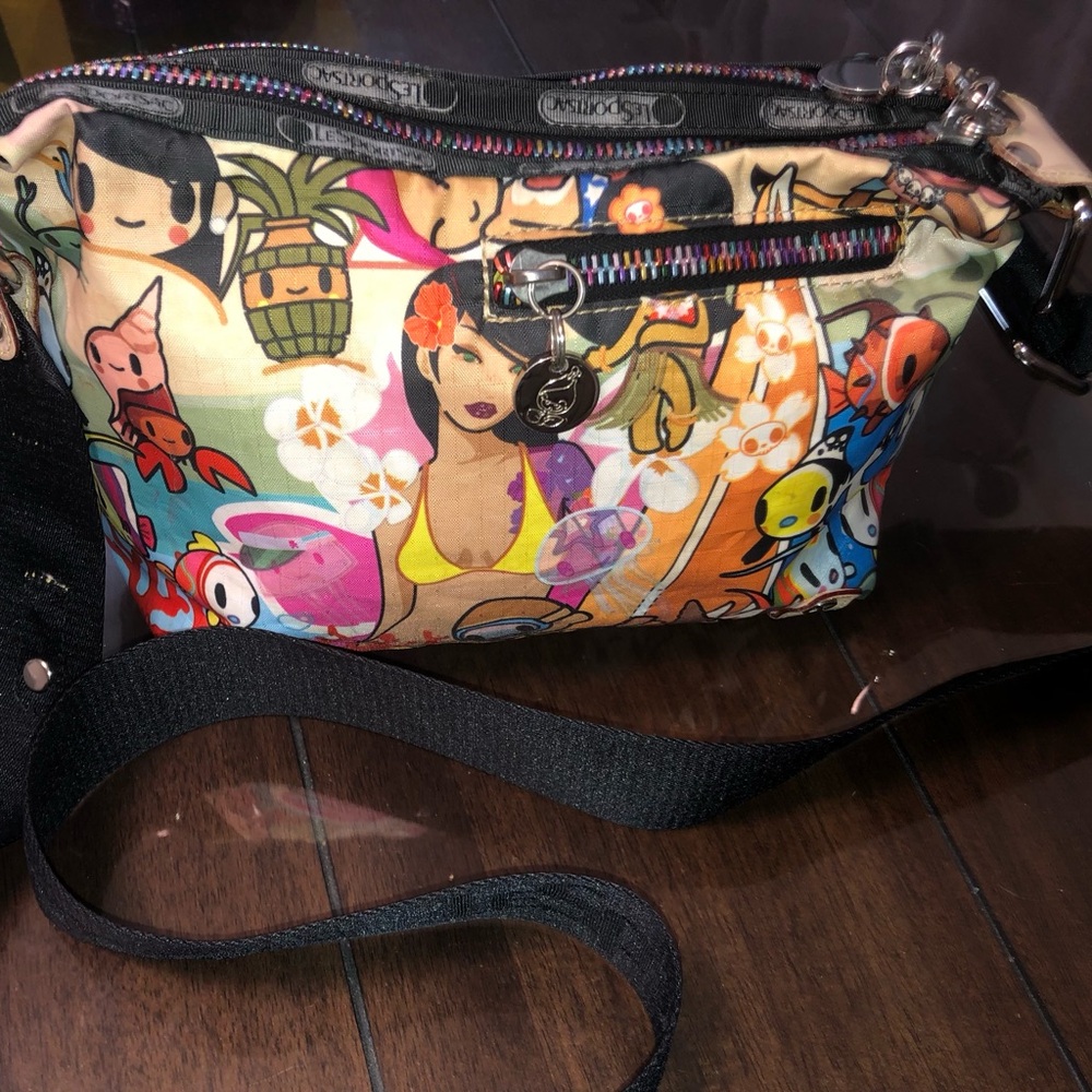 Lesportsac Tokidoki Bambinone Spiaggia Beach Crossbody Bag Purse - Picture 3 of 7